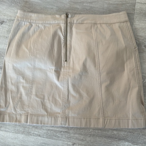 Boden Womens Tan khaki mini Chino skirt 2 pockets zipper Sz 10P NWT - Picture 6 of 7